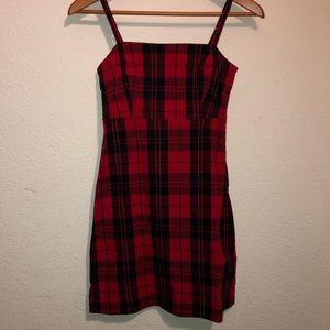 Hollister red plaid dress